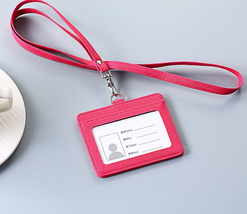 Retractable Lanyards ID Badge Holder PU