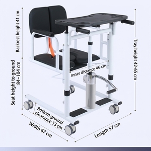 Inodoro Portátil Móvil <span class=keywords><strong>para</strong></span> Personas Mayores y Discapacitadas, con Silla Elevadora <span class=keywords><strong>de</strong></span> Altura Ajustable - Product Image 6