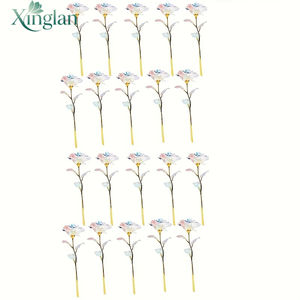 Blanc Artificiel 24K Rose Fleur Réaliste Faux Rose pour la Fête des Mères Thanksgiving Saint Valentin Fille Fête D'anniversaire Déco - Product Image 6