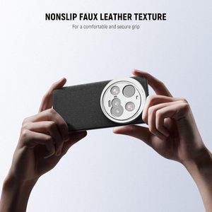 Para Xiaomi 15 Ultra, Funda de TPU y PC con Aspecto de Cuero Sintético y Protector de Lente de Cámara de 17 mm - Product Image 6
