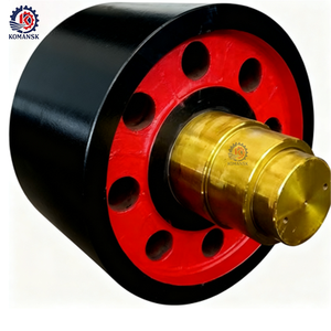 גלגלת תמיכה מותאמת אישית לכריית פחם, גלגלת רכיבה עם ציר הרכבה, עשויה מחומר יצוק בקוטר גדול במיוחד, לעבודה כבדה. - Product Image 2