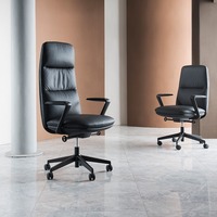 Chaise à dossier haut Ensemble de bureau et chaise de luxe en cuir PU Manager Chaise réglable