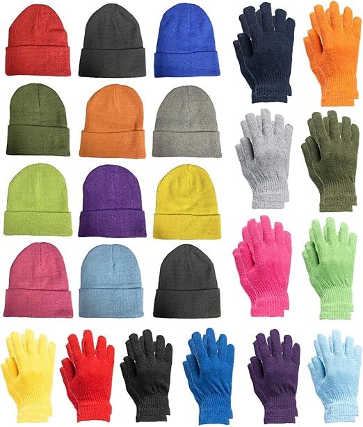 Winter Beanies & Gloves Combo Pack, Bulk Pack for Men Women  display picture 1