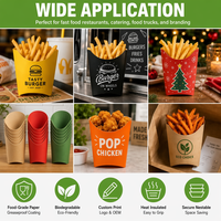 Nouveautés : Cuillère à chips en papier isolée et portable, avec logo couleur personnalisé, pour chips de pommes de terre et snacks de poulet