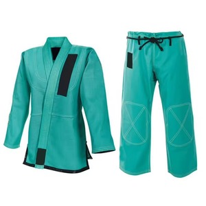 Uniforme de karaté de qualité supérieure en polyester/coton, respirant, léger, vêtements de sport d'arts martiaux, ajustable pour adultes, devant - Product Image 1