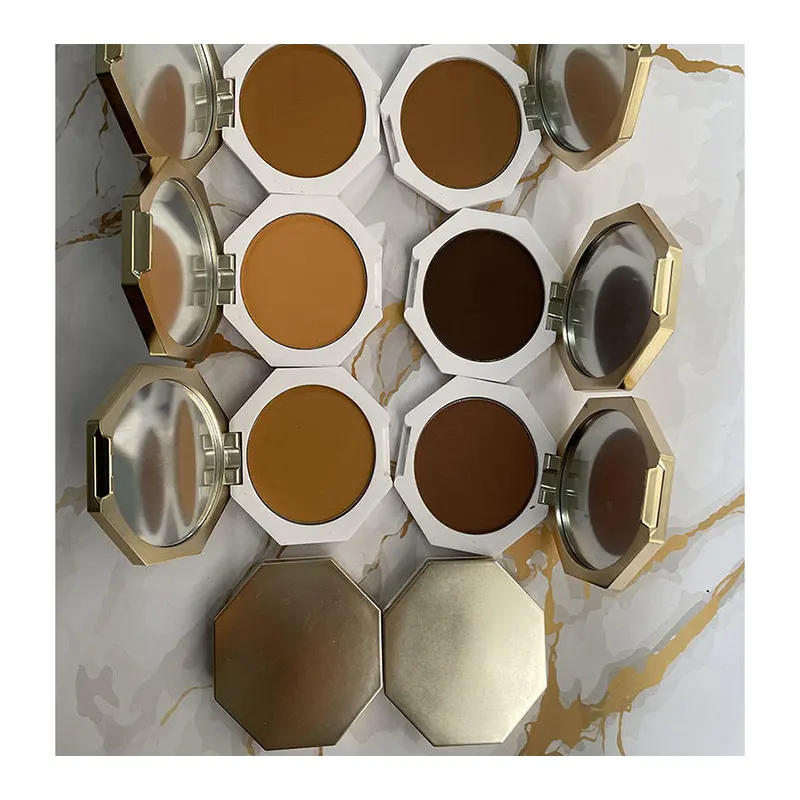 Crea la tua crema opaca con etichetta privata pressata per il trucco in polvere bronzer personalizzato fai-da-te