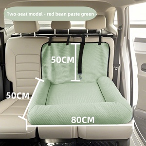 Asiento elevador para mascotas para coche, cojín grueso de algodón, cama de viaje sostenible para perros, cierre con cinturón de felpa, cama rectangular mejorada para cachorros de verano, para gatos - Product Image 5