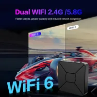 MORTAL Q5 Plus Android 14 TV Stick 4K Boîtier Smart TV 2GB+16GB Lecteur Multimédia IPTV Double WiFi Commande Vocale