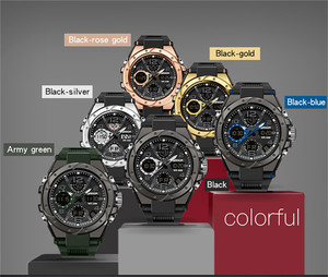 Montre numérique LED pour homme SANDA 3192 avec cadran carré, multifonction, mesure de la température, bracelet en acier, montre sportive pour homme, cadeau - Product Image 3