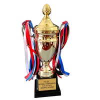 Trophée/Coupe de football en métal poli personnalisé, vente en gros d'usine, impression de design personnalisable pour les compétitions sportives, marque XINLAI