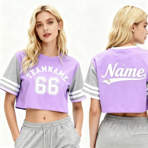 Abbigliamento da Cheerleading Personalizzato all'Ingrosso con Nome e Logo, Top Corto Traspirante e Maglia da Baseball per Donne - Product Image 2