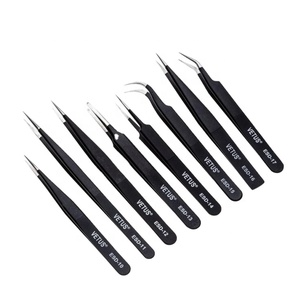 Vetus — pincettes droites et courbées, ESD-12, ESD-15 originales, de qualité <span class=keywords><strong>suisse</strong></span>, pour extension de cils - Product Image 1