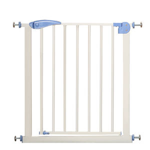 Barrière de sécurité multifonctionnelle pour bébés et animaux domestiques, certifiée ASTM, à fermeture automatique, blanche/noire/bois, pour escaliers, toilettes, portes, âges 0-12 ans+, facile à utiliser - Product Image 6