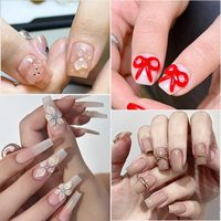 Gel sculptant en Gel 3D transparent Gel de sculpture sur main non collant avec stylo en Silicone pour ongles Fleurs 3D Salon de manucure