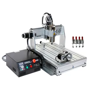 6040Z Desktop 3 Axis 4 Axis CNC Engraving Machine 1500W 2200W For PVC ABS PCB Wood Aluminum Work ER11 Collect 110V 220V Optional