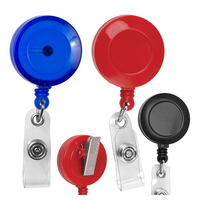 Grosir Desain Logo Kustom Kosong Pencetakan Sublimasi Resin Retractable Id Kartu Klip Lencana Reel Pemegang dengan Klip Buaya