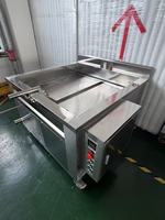 Peralatan Penggorengan Tofu Puff 150L Listrik Stainless Steel Kontrol Suhu Otomatis Lini Penggorengan Industri Pabrik Tahu