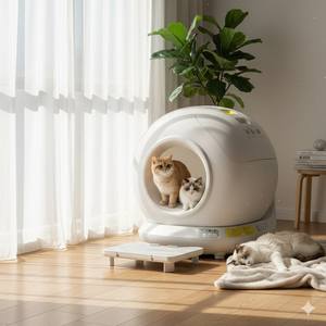 Nouvelle Litière Automatique Tendance 2026 pour Chats, Contrôle par APP, Élimination des Odeurs, pour Plusieurs Chats, Toilette Intelligente pour Chats, Litière Autonettoyante - Product Image 1