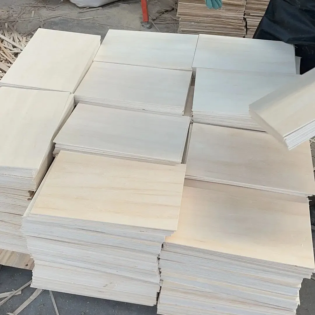 Laser Cut Plywood Sheets in 3mm 4mm 6mm Thickness Basswood/Poplar/Birch E0 Formaldehyde Emission Standards