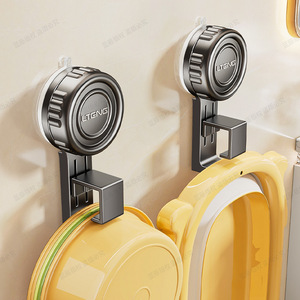 Gancho de succión Lteng, estante de almacenamiento montado en la pared para lavabos, sin perforaciones, acabado pulido, forma redonda - Product Image 4