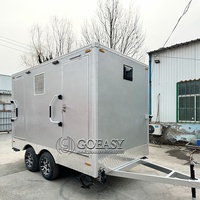 Remorque WC mobile en acier inoxydable, écologique et durable, avec revêtement antidérapant, durée de vie de 10 ans, idéale pour les espaces publics extérieurs