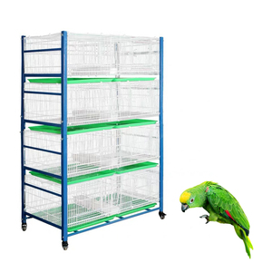Cages assorties pliables à 4 niveaux pour <span class=keywords><strong>cage</strong></span> à oiseaux mâle et femelle, barres <span class=keywords><strong>d</strong></span>'armature avec angles en acier, nichoirs, perroquets et Pigeons fantaisie - Product Image 6