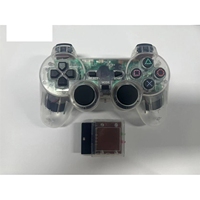 Manette de jeu sans fil 2,4 G PS2 avec boutons transparents en forme de flocon de neige, double vibration, manette de jeu P2, vente en gros d'usine