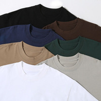 Kaos Pria Lengan Pendek 100% Katun Tebal, Model Crop Boxy Fit Dengan Cetak Kustom