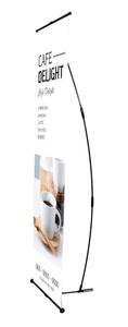 Soporte de pancarta <span class=keywords><strong>L</strong></span> de aluminio con impresión personalizada portátil de fábrica Montaje fácil para exhibir en actividades publicitarias y promocionales - Product Image 2