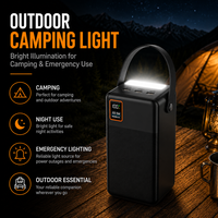 Batterie externe haute capacité 100 000 mAh en gros, chargeur rapide multi-sorties avec lampe de camping LED et batterie externe personnalisée
