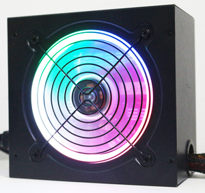 ATX 게임 PC 전원 공급 장치 AFPC 80 플러스 화이트 버전 500W 12CM 레인보우 팬 500W ATX 전원 컴퓨터 - Product Image 1