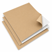 Papier autocollant kraft A4 en vrac, 210x297mm, feuilles d'étiquettes imprimables, adhésif puissant, brun, pour étiquettes, fournitures de bureau