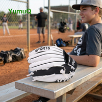 Gant de baseball d'entraînement pour jeunes enfants YumuQ Factory Wholesale en PVC/PU simili cuir 8,5'' / 9,5'' / 10'' / 10,5''