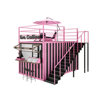 Magasin mobile extensible en promotion, conteneur contemporain de 10ft et 20ft, bar et café pop-up, et magasin de proximité modulaire et mobile