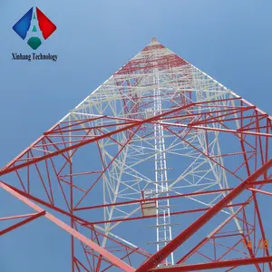 Communication Lattice Tower 3 Leg Steel Lattice Pipe Microwave Telecommunication Tower Radio Communication Tower