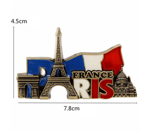 Monuments <span class=keywords><strong>de</strong></span> Paris Souvenir 3D En Métal Aimant <span class=keywords><strong>de</strong></span> Réfrigérateur Cadeau Décor À La Maison En Métal Artisanat Figurines Miniatures - Product Image 2