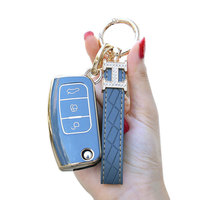 Housse de clé de voiture en TPU imperméable tendance pour Ford Focus Classic 2016, étui de protection Yibo Fiesta avec boucle, accessoire compatible avec les anciens modèles