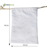 Sacs cadeaux de Noël en toile Prosub avec cordon de serrage, sublimation personnalisée, logo imprimé, sac de Noël vierge pour sublimation