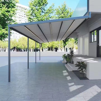 Pergola télescopique motorisée sur mesure OEM avec structure en aluminium thermolaqué