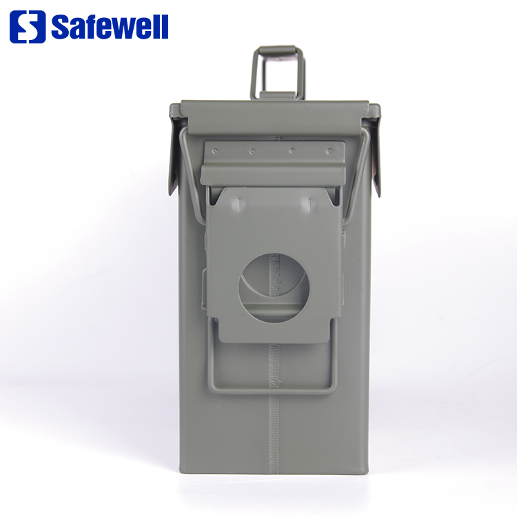 Safewell 30 Cal 4,5 L de Metal pequeña bala de acero munición caja de herramientas puede para seguro de las armas