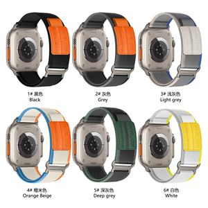 Gute Qualität Sport Leder Label Trail <span class=keywords><strong>Loop</strong></span> Nylon Uhren armband für Apple Watch Ultra 49 (WB1156T) - Product Image 6