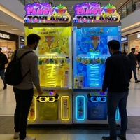 Neon Spin 60 Clips porte-clés poupée jouets cadeau vente monnayeur jeu d'arcade Clip prix Machine