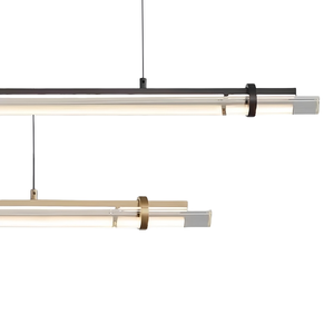 Lampes suspendues à longue bande modernes et simples pour la salle à manger Lampes suspendues de luxe pour îlot de cuisine Déco lampes de lustre linéaires de style scandinave - Product Image 6