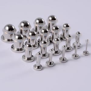 Kit de Expansores de Oreja de Acero Quirúrgico, Pulidos a Mano, Cilíndricos, Medidores de Oreja, Tapones, Regalo para Fiestas - Product Image 2