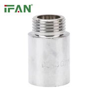 Système de plomberie sanitaire matériel IFAN NPT BSP 1/2 "3/4" 1 "raccords de tuyauterie en acier inoxydable chromé filetés