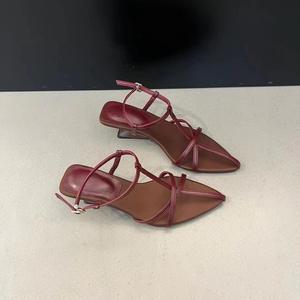 Sandalias de Tacón Alto de Satén Negro Estilo Francés para Mujer, Nuevas Sandalias Romanas de Tira Fina para Vestir, Colección Verano 2026 - Product Image 4