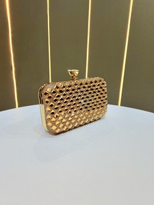 Cross-border New Women's <b>Clutch</b> Evening Bag Polyester Chain Strap Lattice Urban Simplicity European American Fashion Tanjing - Product Image 2