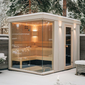 Luxurious 2-Person Modern Far Infrared Sauna Room Electric Villa Outdoor Garden Solid Wood Computer Control <b>Panel</b> for Apartment - Product Image 3