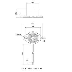 Globaltone 12v 400Hz Buzzer Plastik Penggera Anti Tidur Pengemudi Mobil Sistem Panggilan Pelayan Restoran GTMB-2617 - Product Image 6