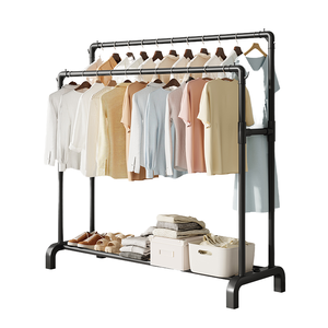 Nouveau <span class=keywords><strong>porte</strong></span>-vêtements sur pied amovible, intérieur/extérieur, antirouille, double barre, <span class=keywords><strong>porte</strong></span>-<span class=keywords><strong>manteau</strong></span>, organisateur de vêtements durable - Product Image 6